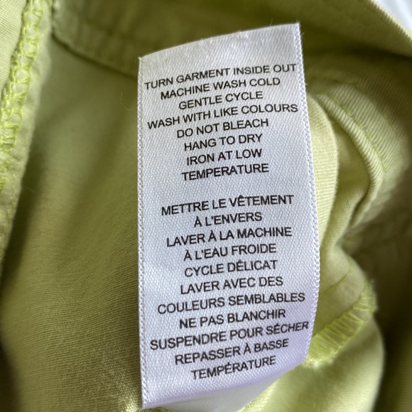 Cleo Petites mint green denim jacket style. Metal buttons on front and sides. M - Picture 12 of 13